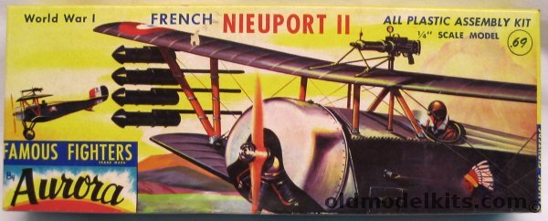 Aurora 1/48 French Nieuport 11, 101-69 plastic model kit
